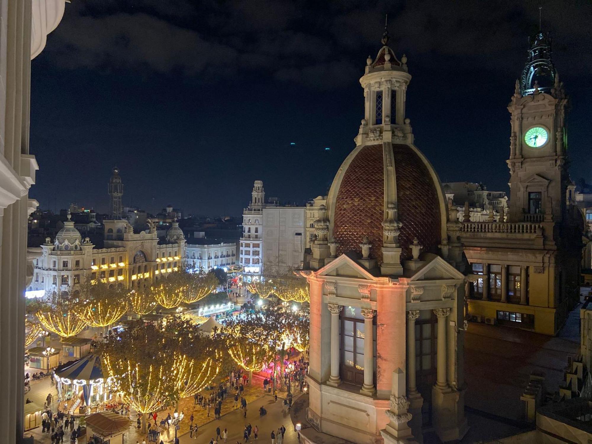 Ayuntamiento Panoramic Appartement Valencia Buitenkant foto